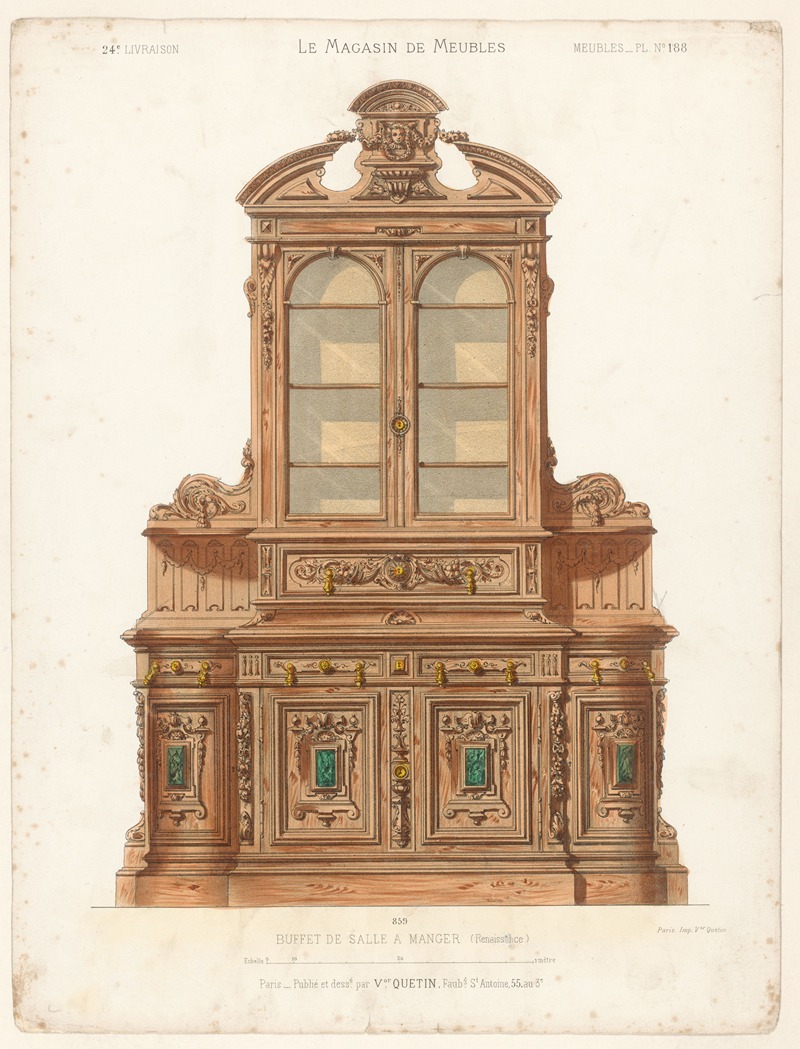 Victor Léon Michel Quétin - Buffet de salle a manger (Renaissance)