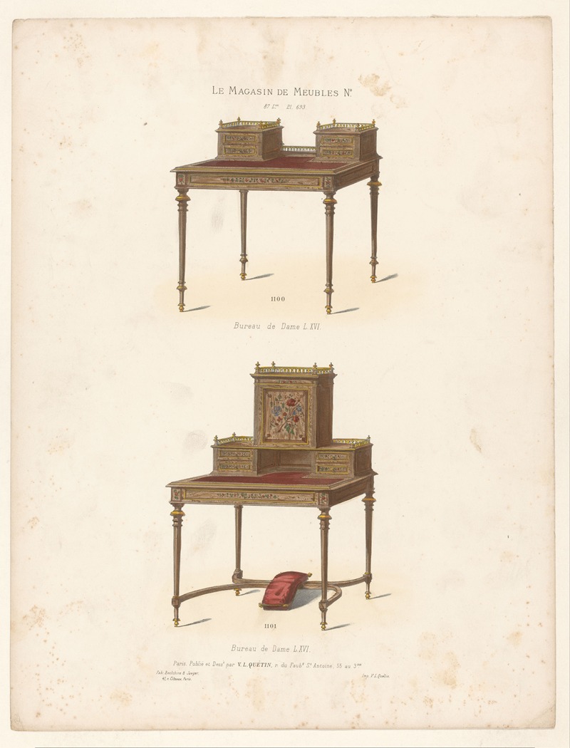 Victor Léon Michel Quétin - Bureau de Dame L. XVI