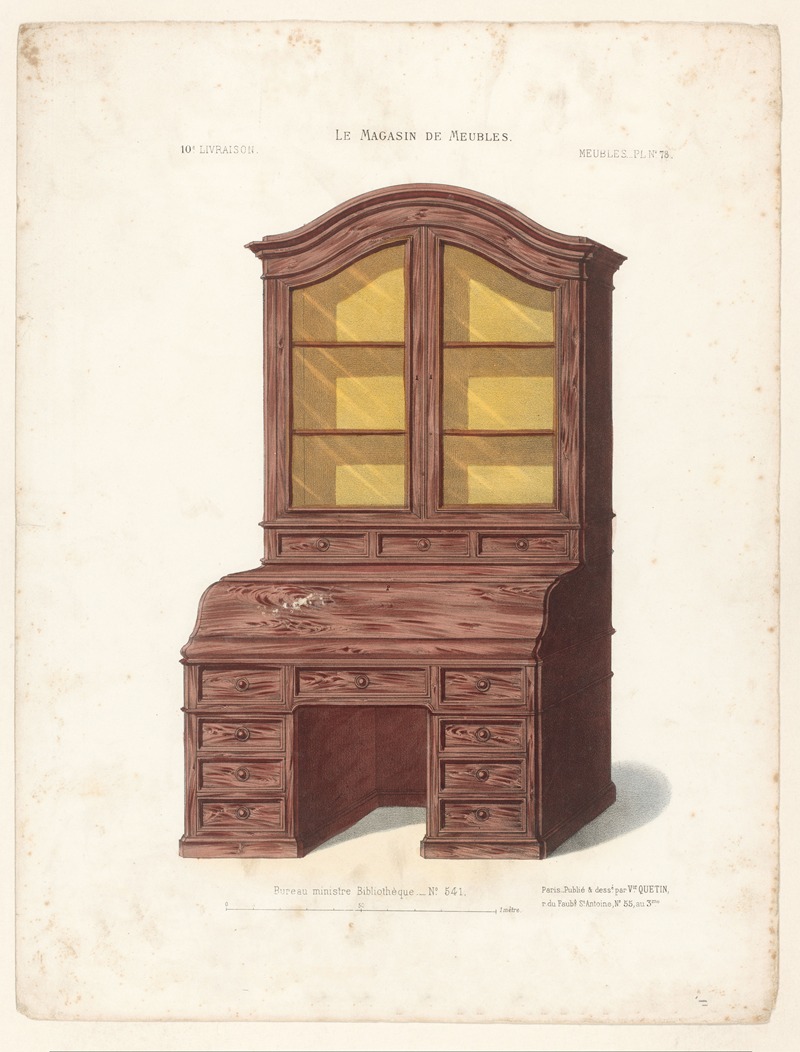 Victor Léon Michel Quétin - Bureau ministre Bibliothèque