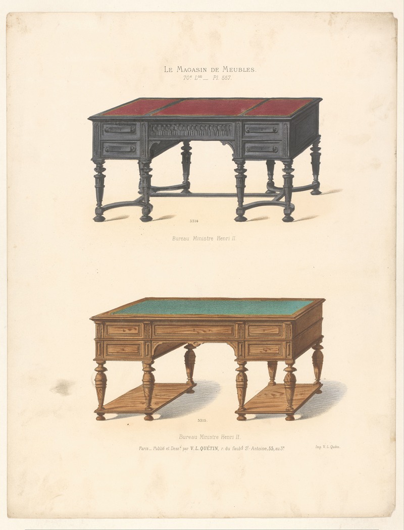 Victor Léon Michel Quétin - Bureau ministre Henri II