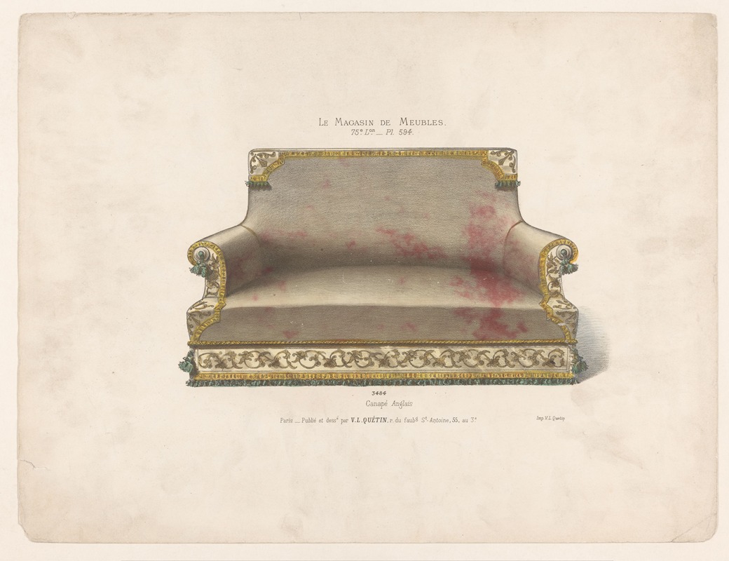 Victor Léon Michel Quétin - Canapé Anglais
