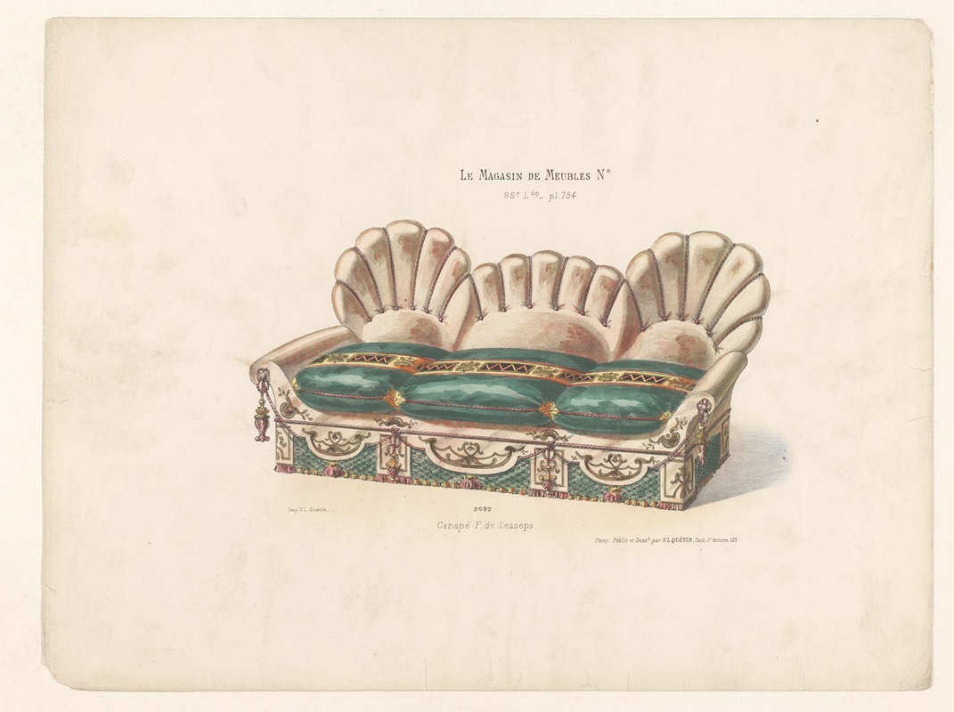 Victor Léon Michel Quétin - Canapé F. de Lesseps