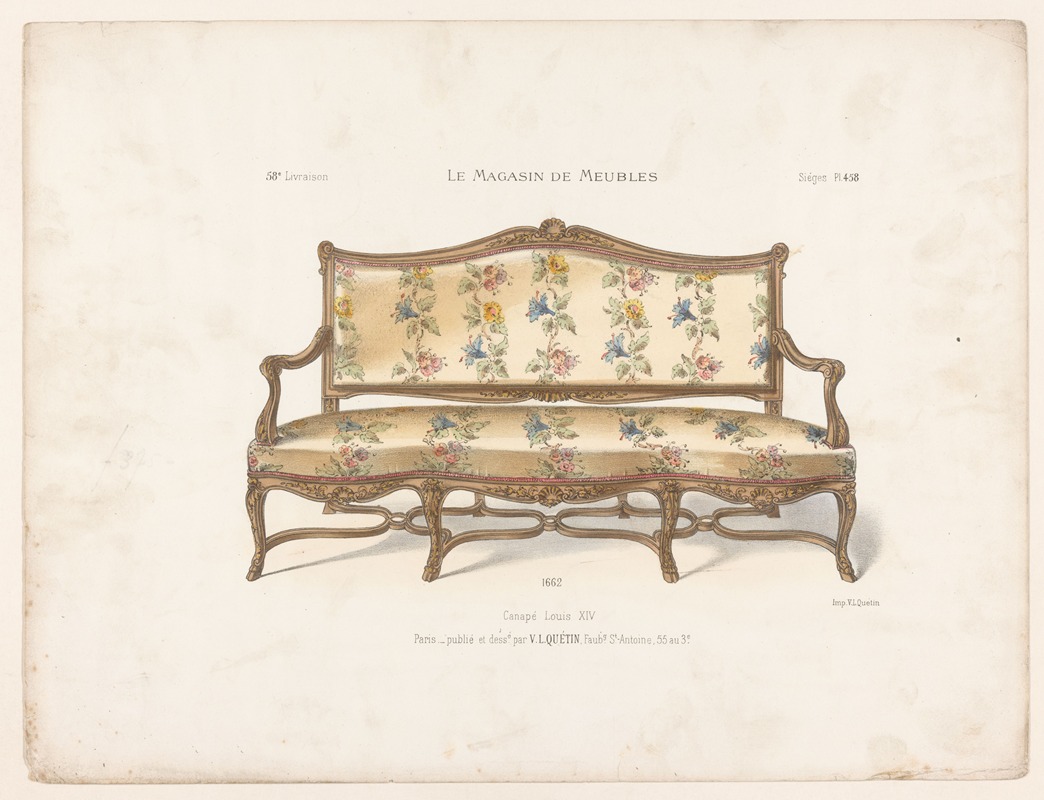 Victor Léon Michel Quétin - Canapé Louis XIV