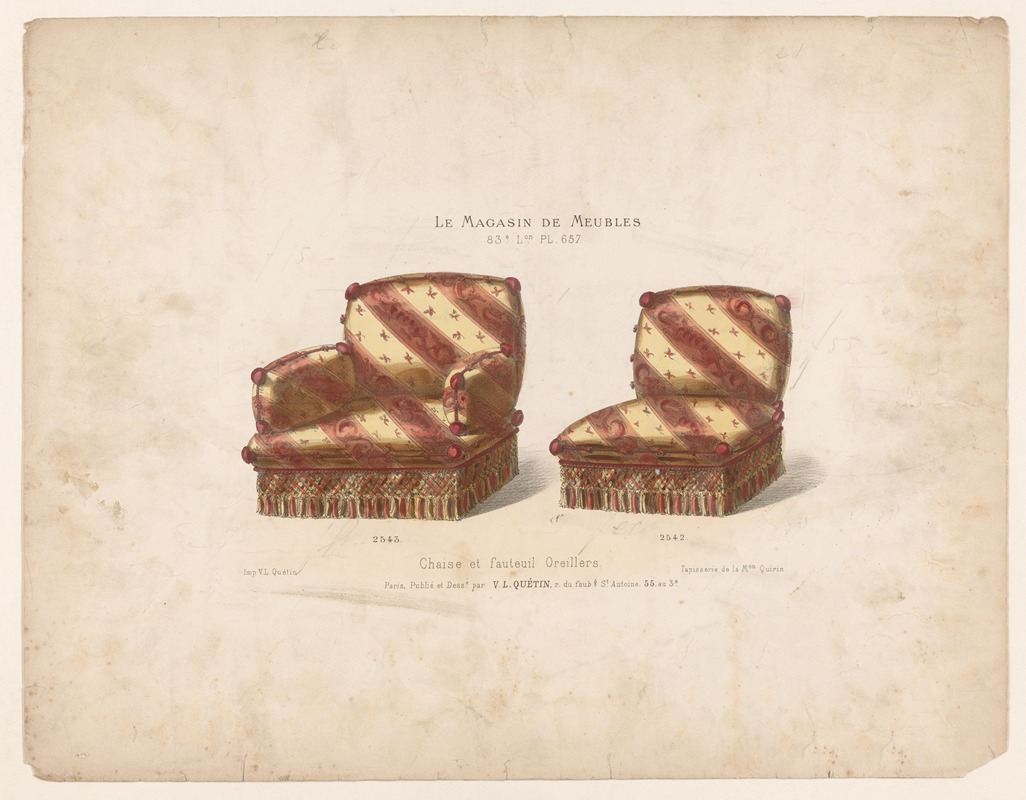 Victor Léon Michel Quétin - Chaise et fauteuil Oreillers