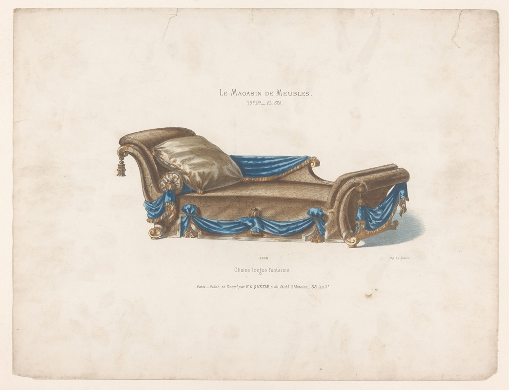 Victor Léon Michel Quétin - Chaise longue fantaisie