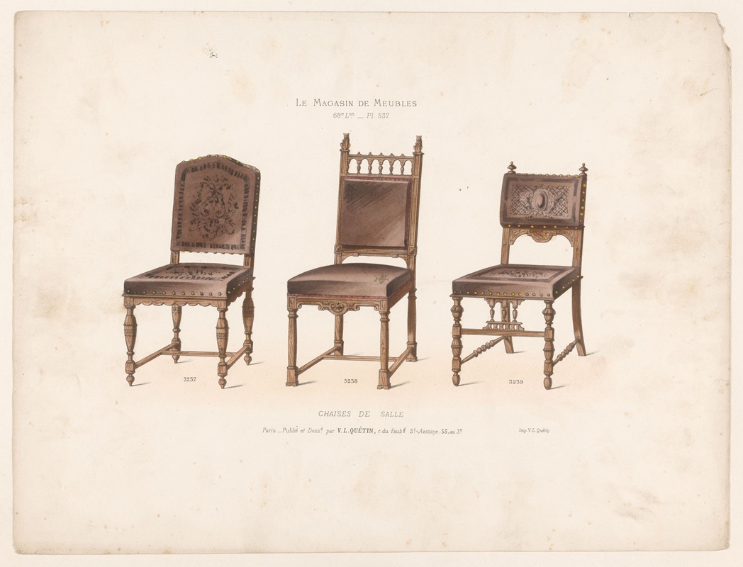 Victor Léon Michel Quétin - Chaises de salle