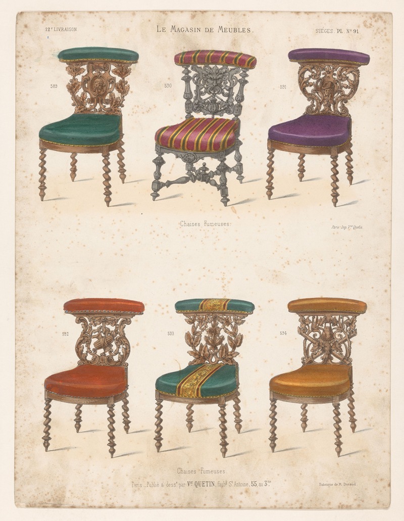 Victor Léon Michel Quétin - Chaises Fumeuses