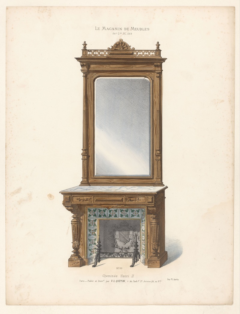 Victor Léon Michel Quétin - Cheminée Henri II
