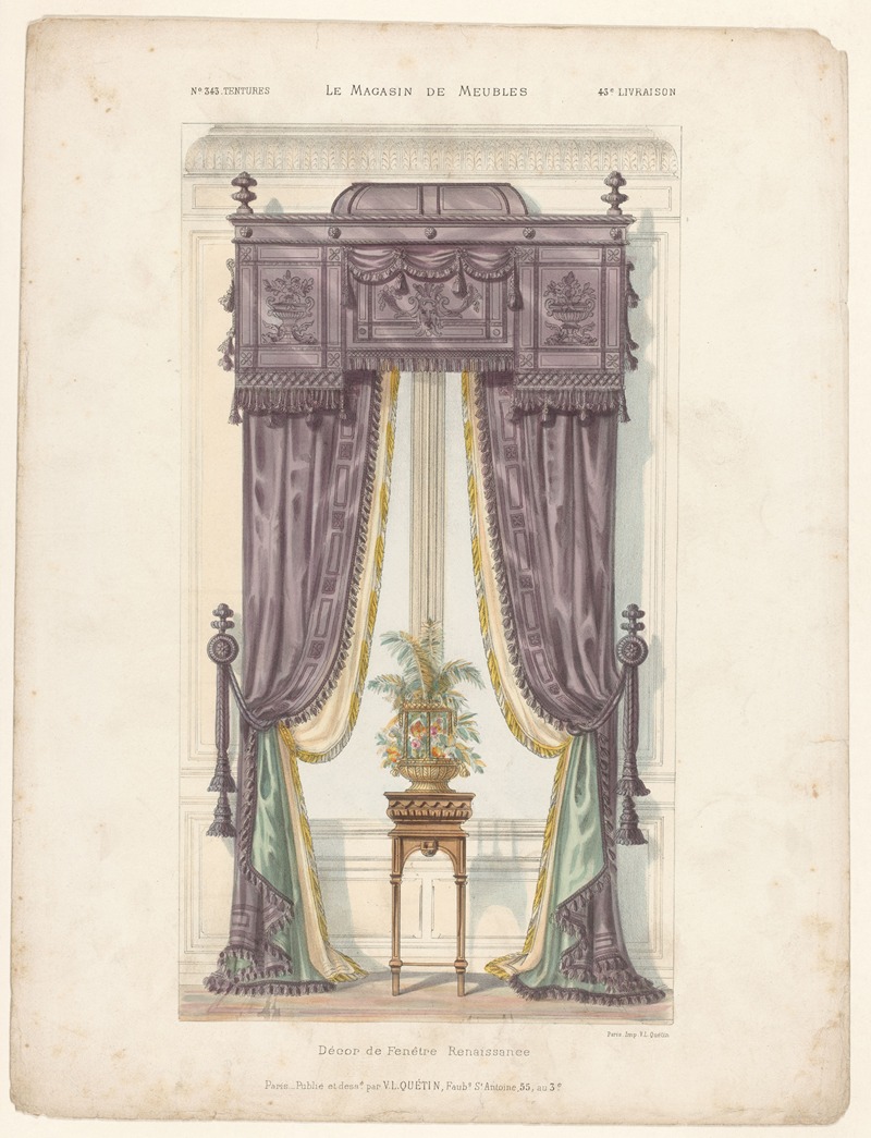 Victor Léon Michel Quétin - Décor de Fenêtre Renaissance