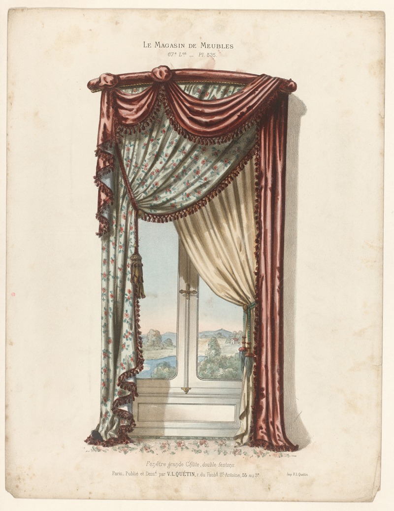 Victor Léon Michel Quétin - Fenêtre grande Chûte, double festons