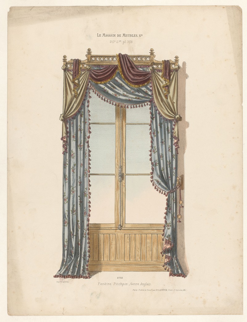 Victor Léon Michel Quétin - Fenêtre Pitchpin, Genre Anglais