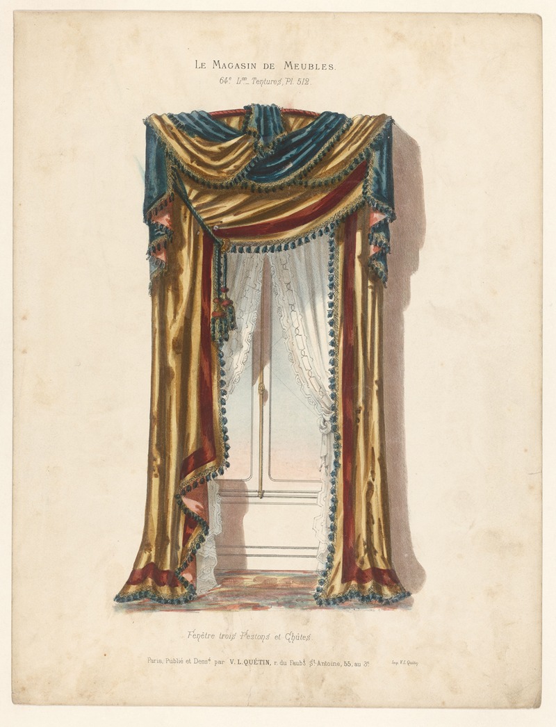 Victor Léon Michel Quétin - Fenêtre trois Festons et Chûtes