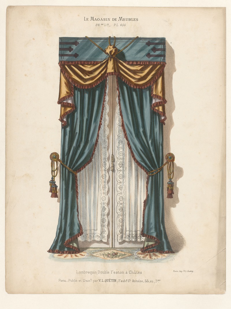 Victor Léon Michel Quétin - Lambrequin Double Feston à Chûtes