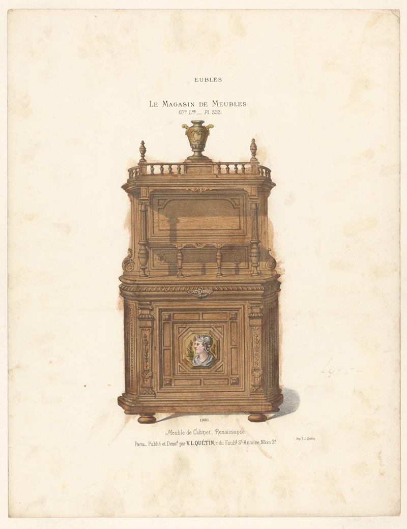 Victor Léon Michel Quétin - Meuble de Cabinet, Renaissance