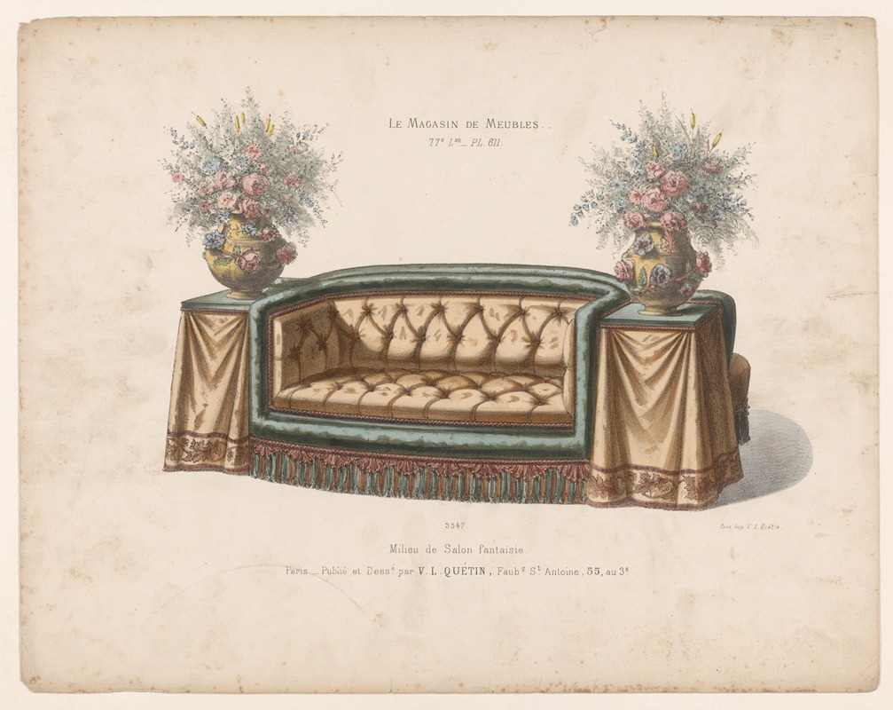 Victor Léon Michel Quétin - Milieus de Salon fantaisie