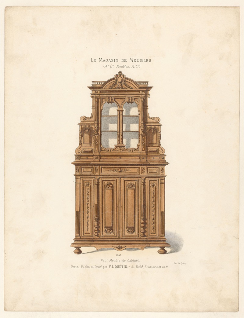 Victor Léon Michel Quétin - Petit Meuble de Cabinet
