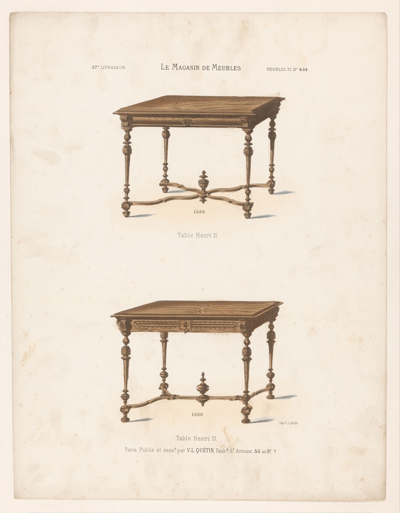 Victor Léon Michel Quétin - Table Henri II