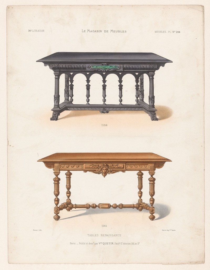 Tables renaissance - Artvee