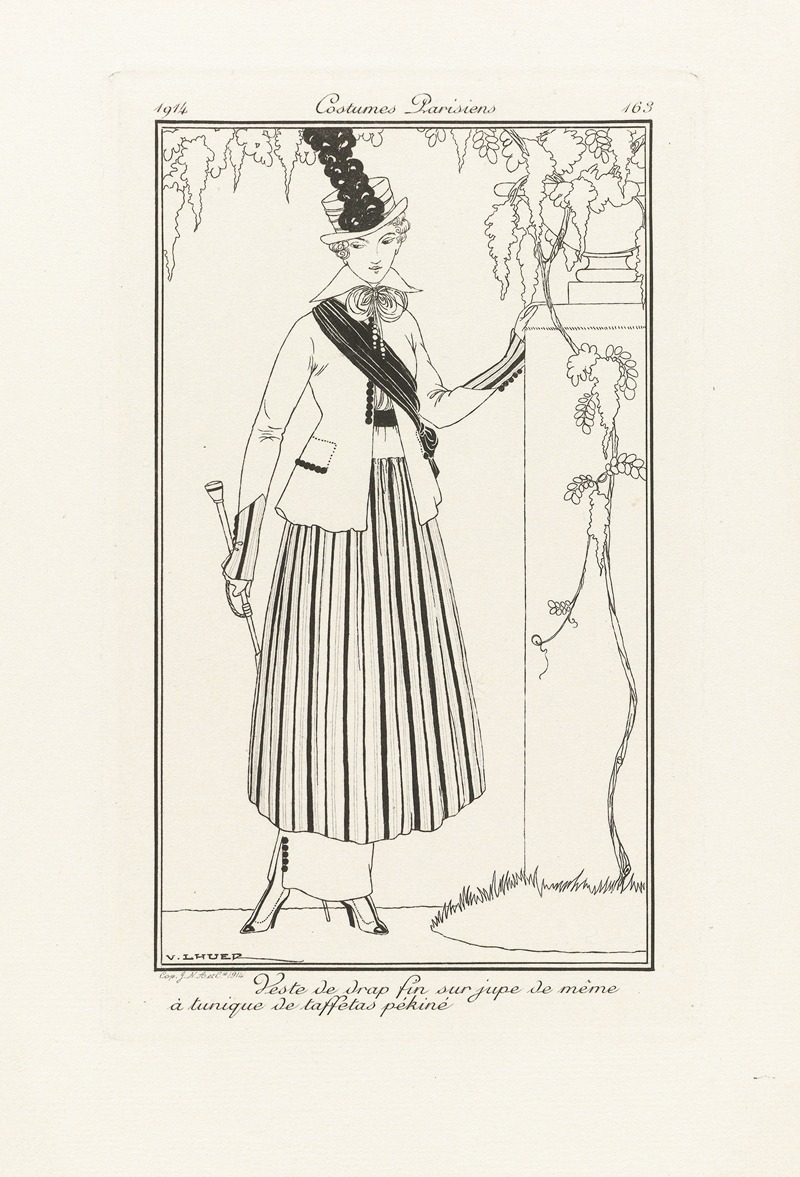 Victor Lhuer - Journal des Dames et des Modes, Costumes Parisiens. No. 163