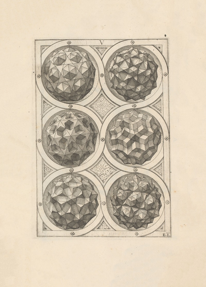 Wenzel Jamnitzer - Perspectiva Corporum Regularium (Perspective of regular solids) Pl.20