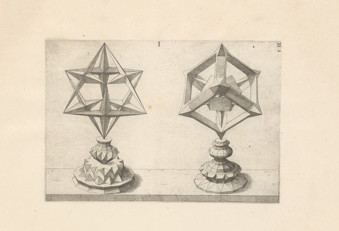Wenzel Jamnitzer - Perspectiva Corporum Regularium (Perspective of regular solids) Pl.26