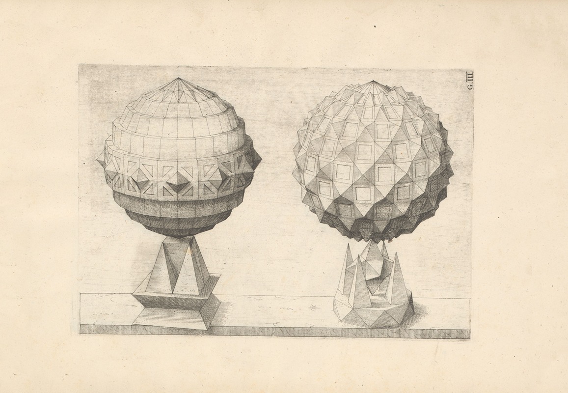 Wenzel Jamnitzer - Perspectiva Corporum Regularium (Perspective of regular solids) Pl.33