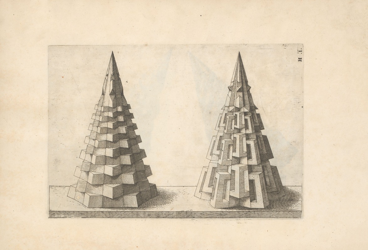 Wenzel Jamnitzer - Perspectiva Corporum Regularium (Perspective of regular solids) Pl.37