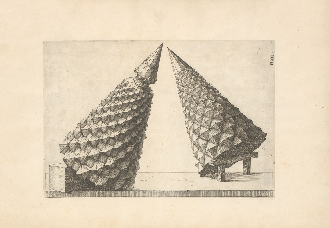 Wenzel Jamnitzer - Perspectiva Corporum Regularium (Perspective of regular solids) Pl.39
