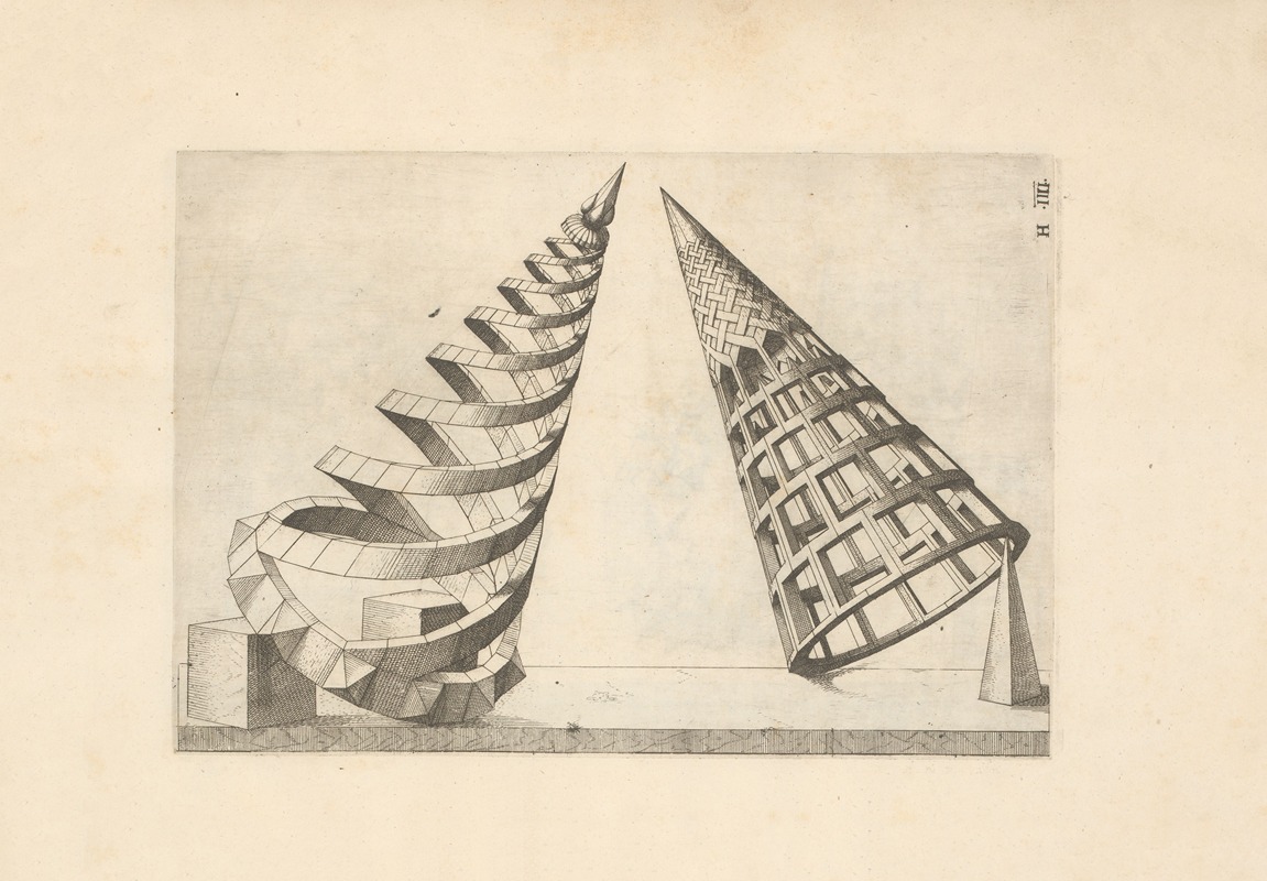 Wenzel Jamnitzer - Perspectiva Corporum Regularium (Perspective of regular solids) Pl.40