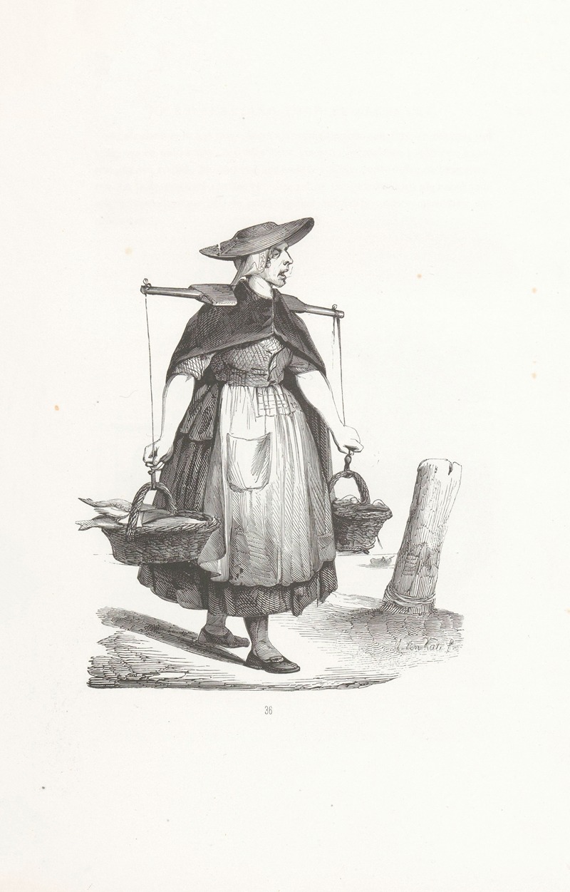 Willem Hendrik Schmidt - De visvrouw van Arnemuiden