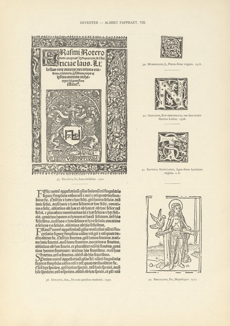 Wouter Nijhoff - L’art typographique dans les Pays-Bas pendant les années 1500 à 1540 Pl.068