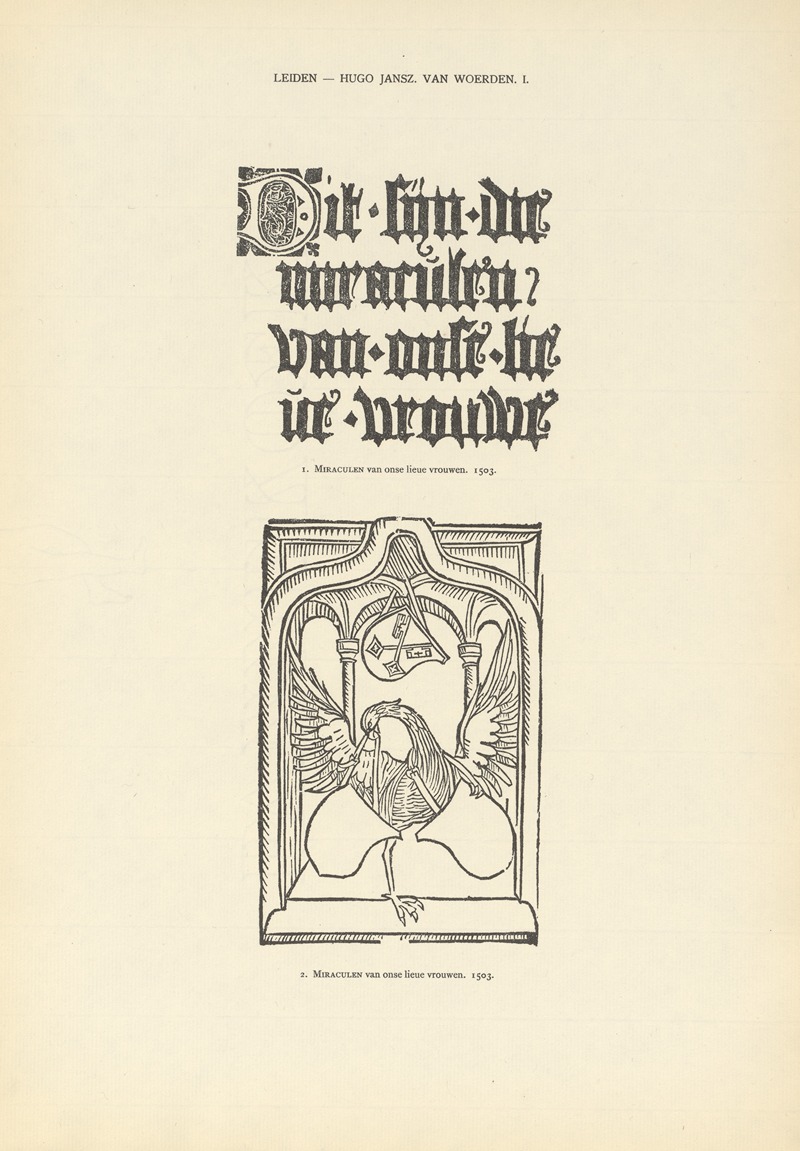 Wouter Nijhoff - L’art typographique dans les Pays-Bas pendant les années 1500 à 1540 Pl.089