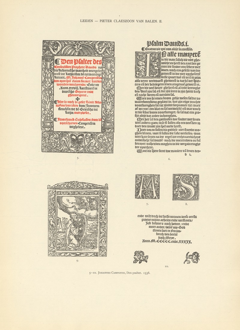 Wouter Nijhoff - L’art typographique dans les Pays-Bas pendant les années 1500 à 1540 Pl.109