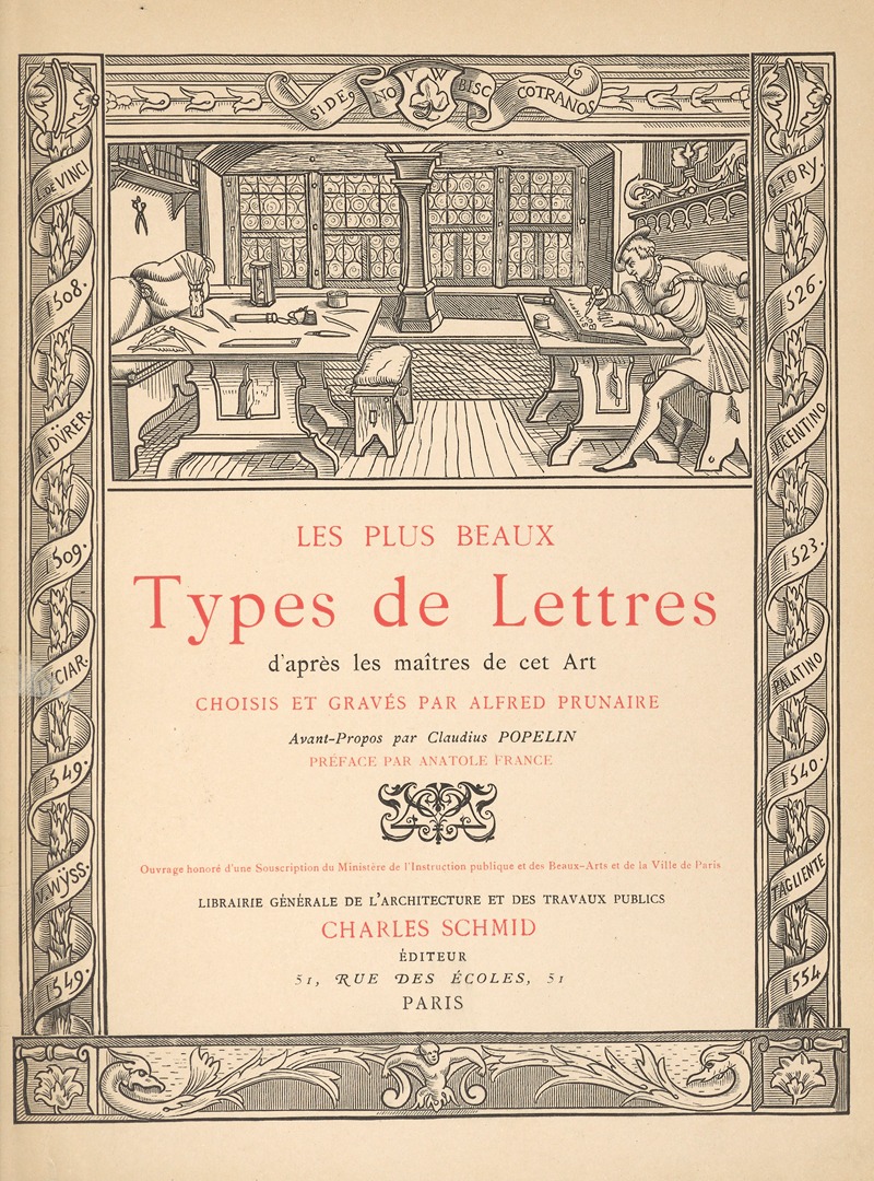 Alfred Prunaire - Les plus beaux types de lettre d’après les maîtres de cet art – Title