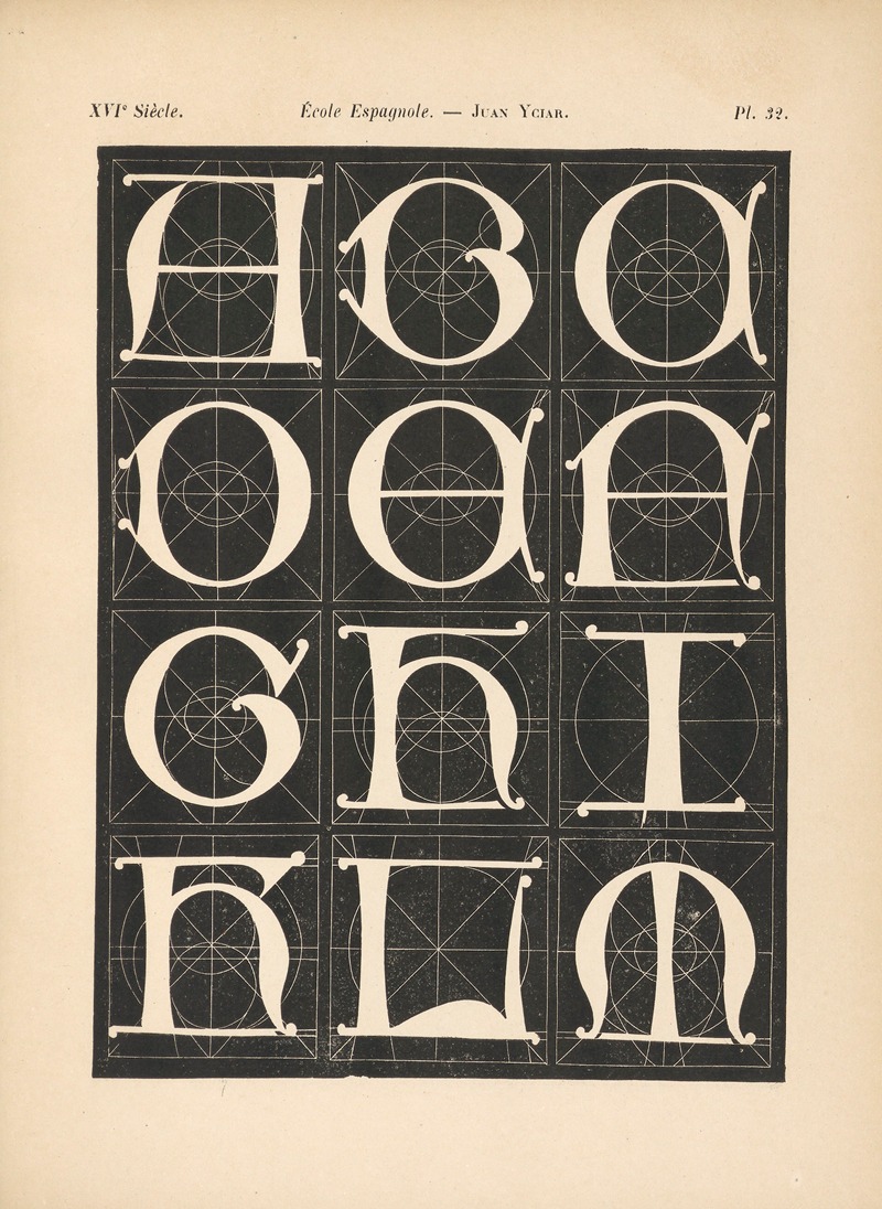 Alfred Prunaire - École‎ ‎Espagnole – Juan‎ ‎Yciar‎ ‎- Alphabet‎ ‎gothique