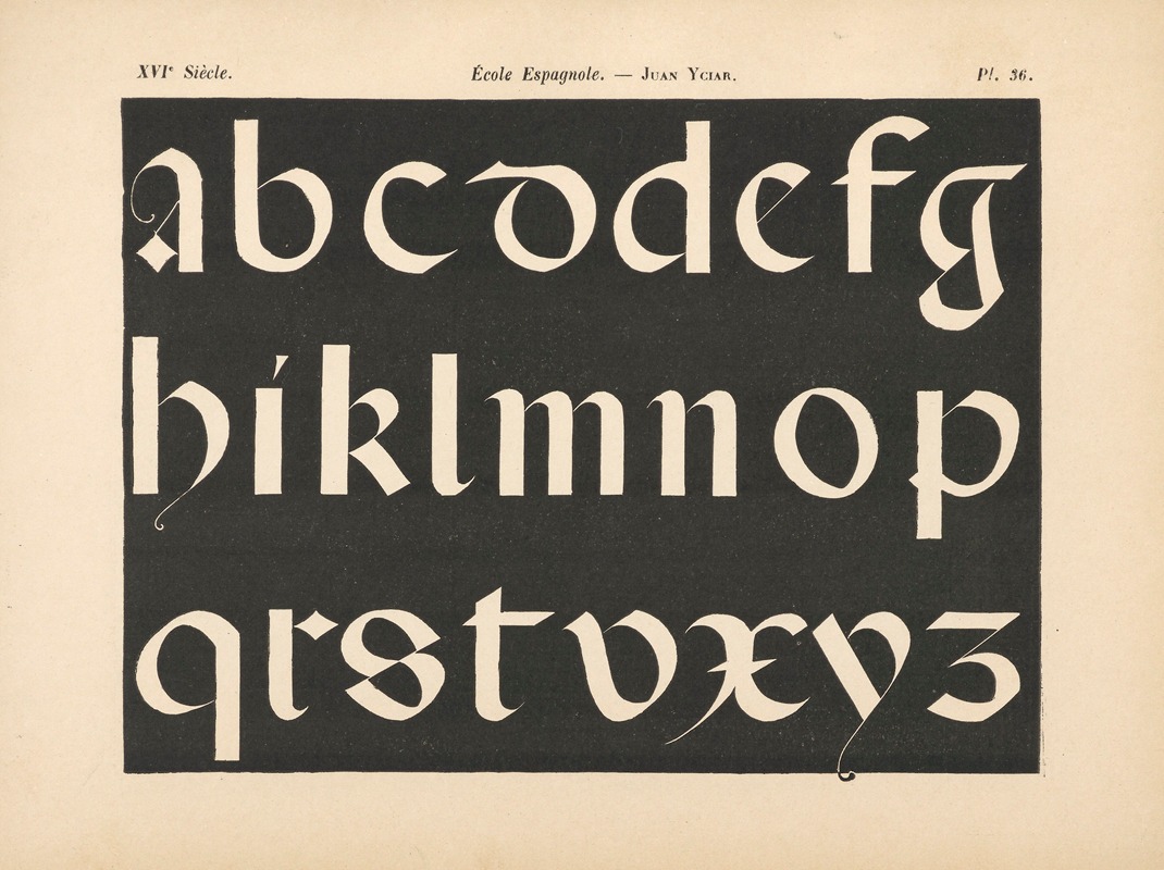 Alfred Prunaire - École‎ ‎Espagnole – Juan‎ ‎Yciar‎ ‎- Alphabet‎ (mineur)