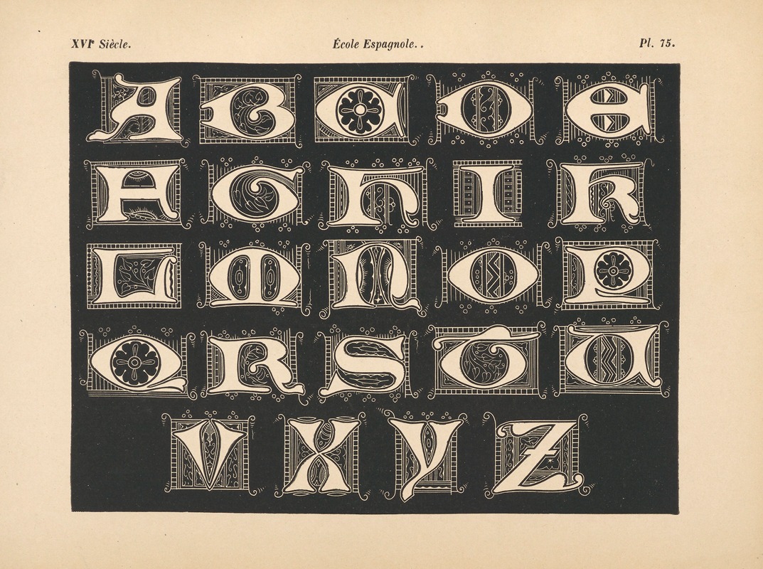 Alfred Prunaire - École‎ ‎Espagnole ‎—‎ ‎Alphabet‎ ‎oncial