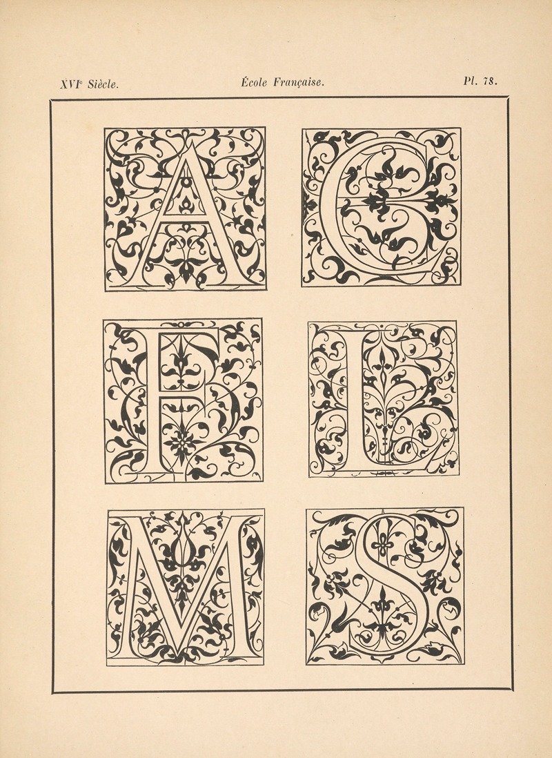 Alfred Prunaire - École‎ ‎Française – Alphabets‎ ‎(initiales‎ ‎gothiques)