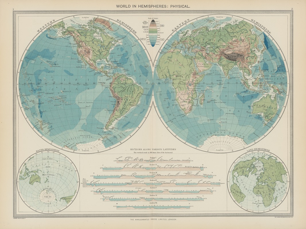 Amalgamated Press - World in Hemispheres—Physical
