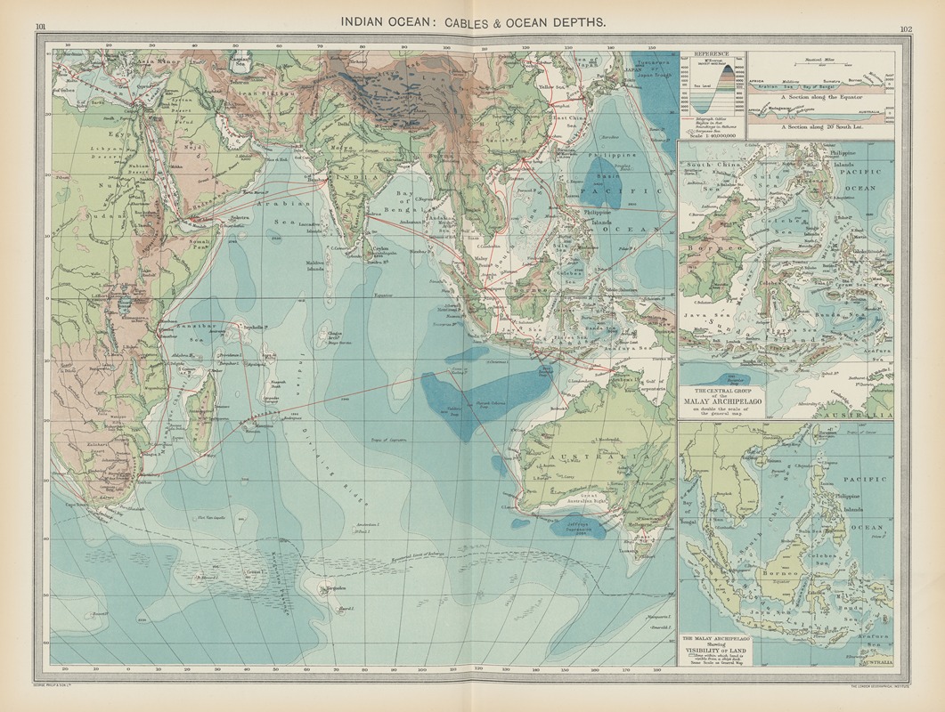 Amalgamated Press - Indian Ocean—Cables and Ocean Depths