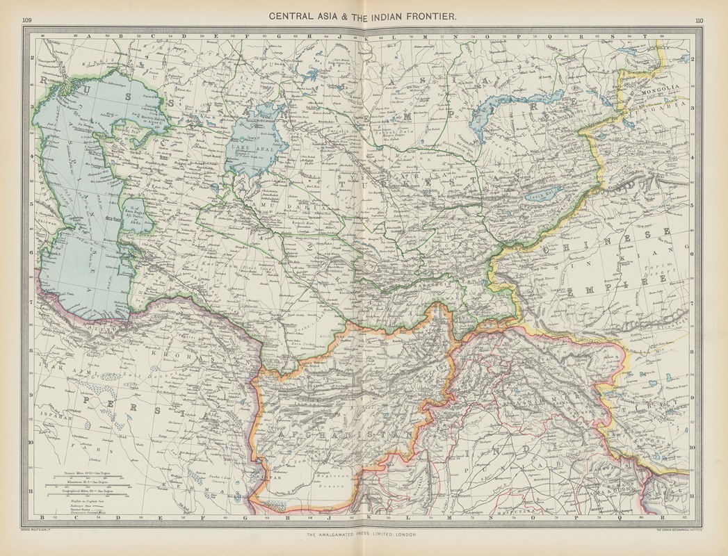 Amalgamated Press - Central Asia and The Indian Frontier