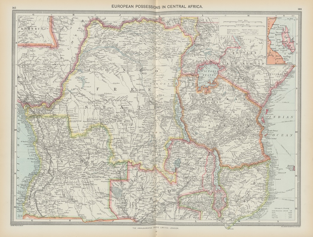 Amalgamated Press - European Possessions In Central Africa