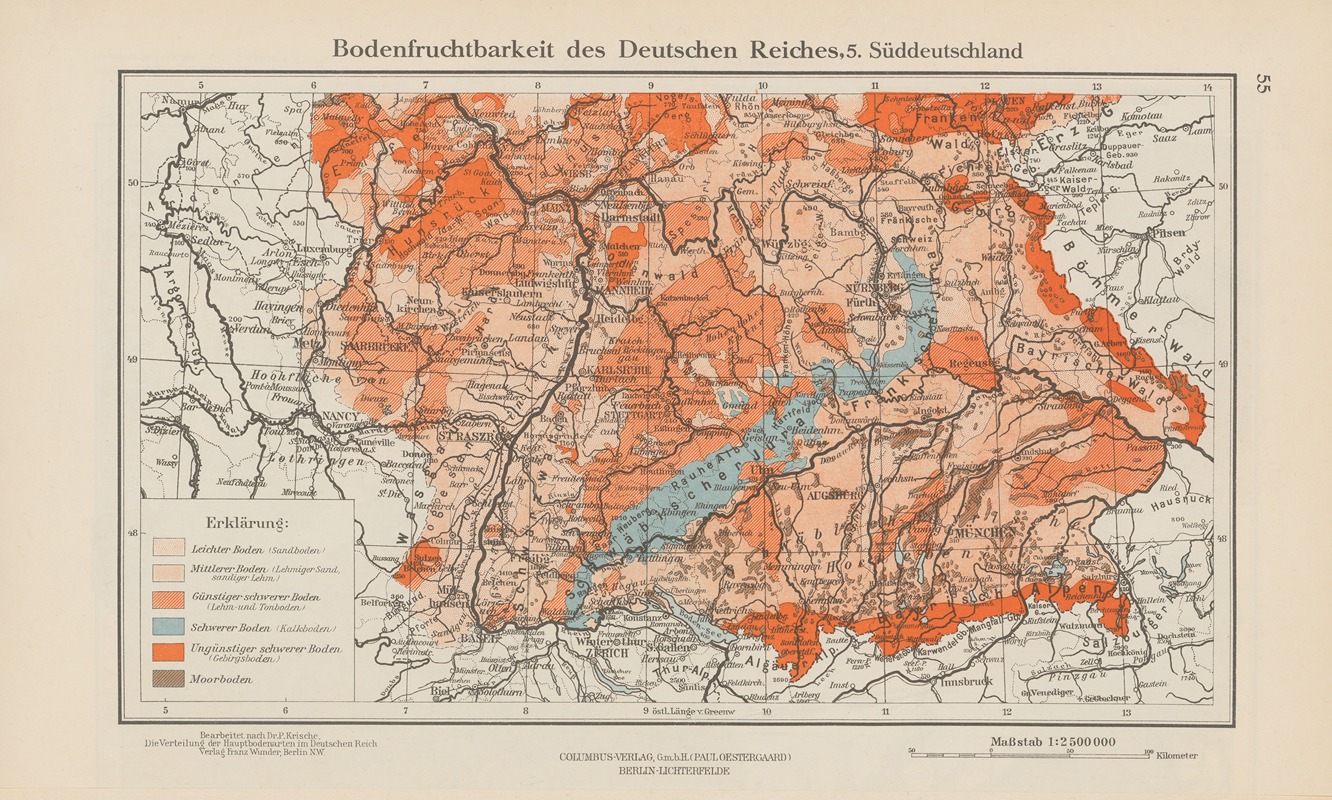 Ernst Friedrich - Bodenfruchtbarkeit des Deutschen Reiches, 5.Suddeutschland