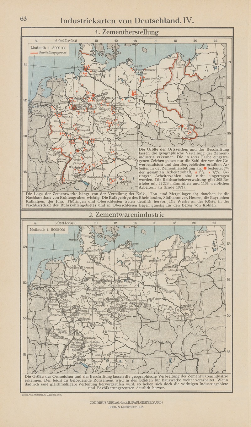 Ernst Friedrich - Industriekarten von Deutschland IV