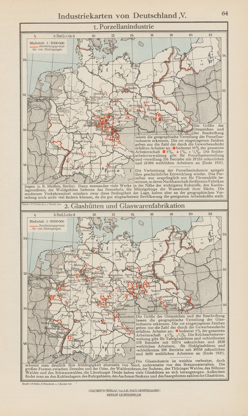 Ernst Friedrich - Industriekarten von Deutschland V