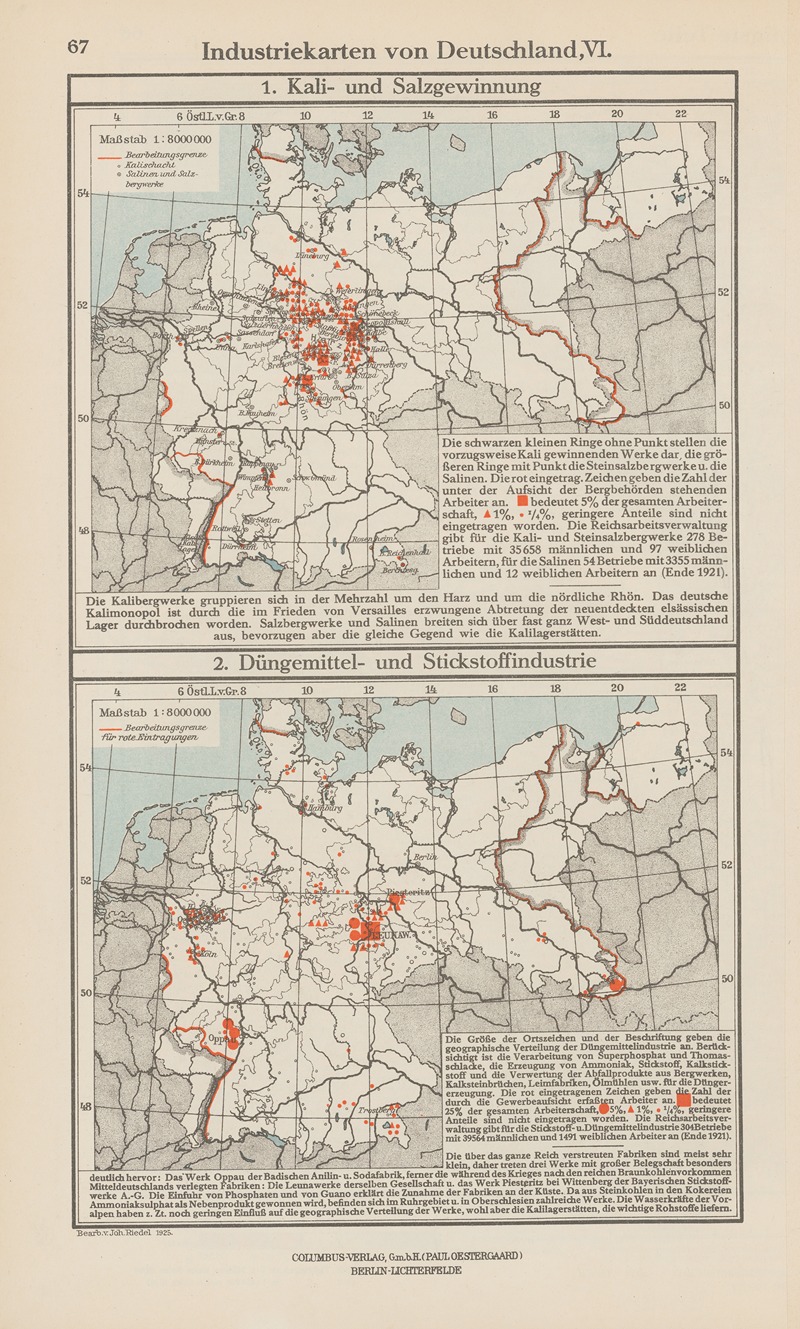 Ernst Friedrich - Industriekarten von Deutschland VI