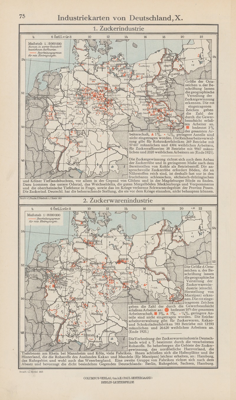 Ernst Friedrich - Industriekarten von Deutschland X