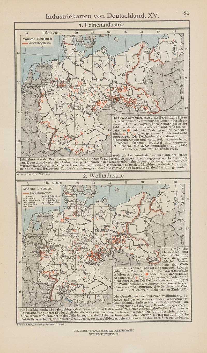 Ernst Friedrich - Industriekarten von Deutschland XV