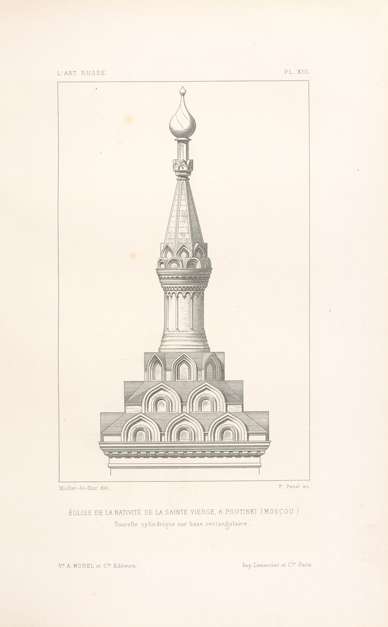 Eugène-Emmanuel Viollet-le-Duc - Église de la Nativité de la Sainte-Vierge, à Poutinki (Moscou)