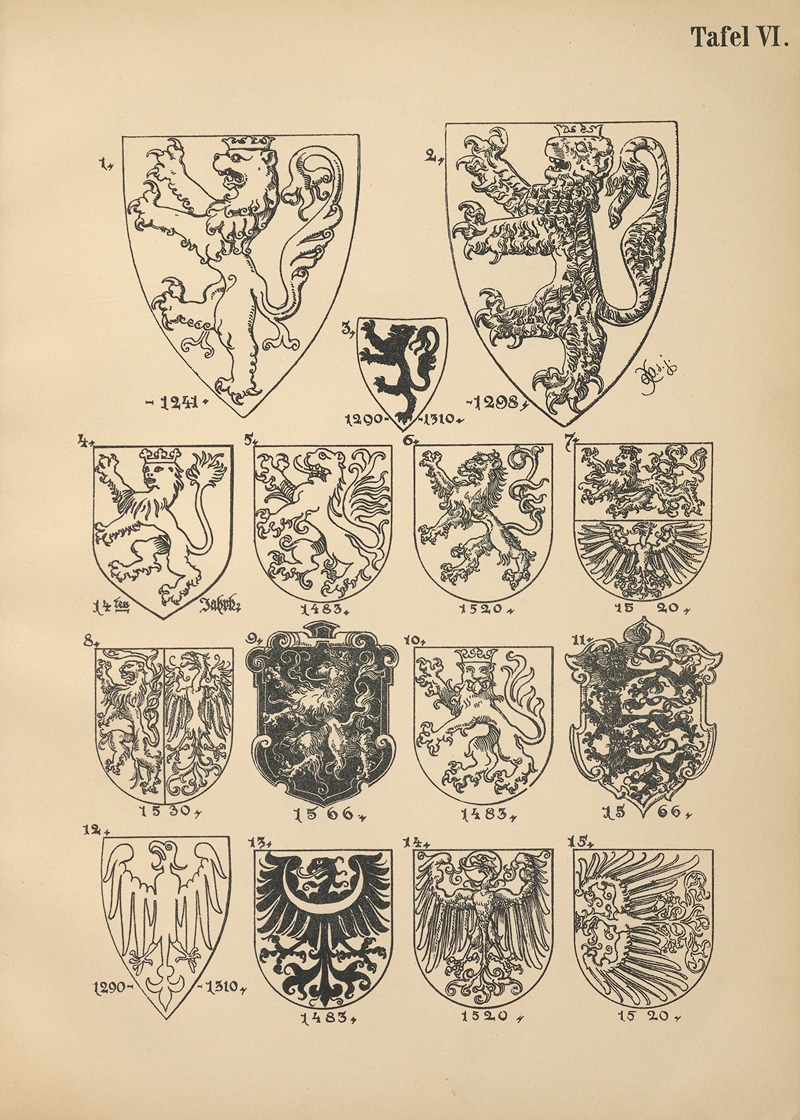 Emil Doepler - Heraldischer Handbuch fur Freunde der Wappenkunst Pl.06